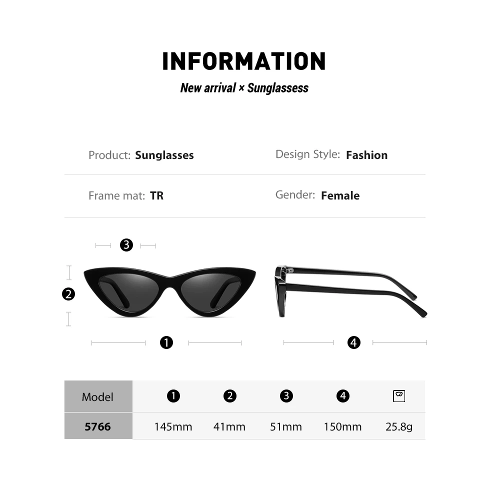 DML Cat Eye Fashion Sunglasses Women Vintage Luxury Brand Designer Black Glasses Sun Glasses For Female HD Lens Polarized UV400