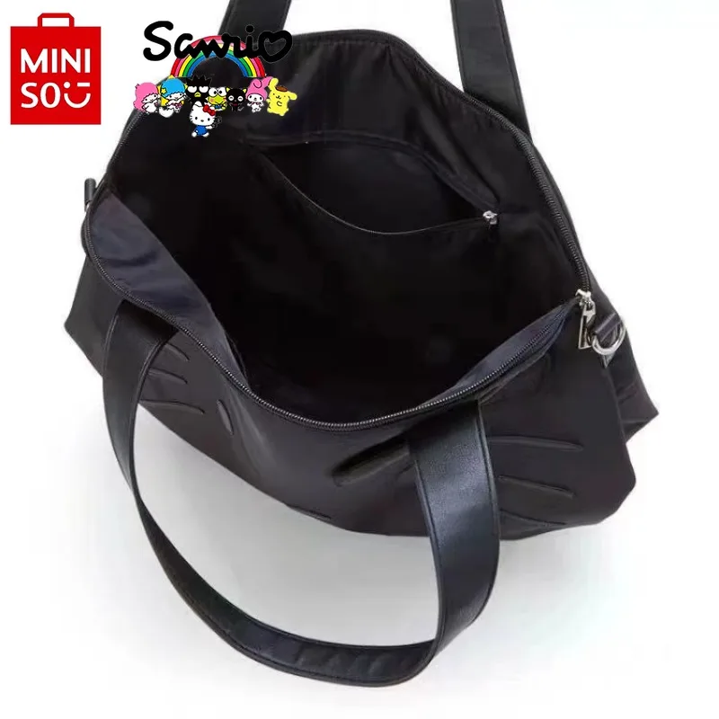 Miniso Hello Kitty-bolso de viaje para mujer, bandolera Diagonal de gran capacidad, marca de lujo, a la moda