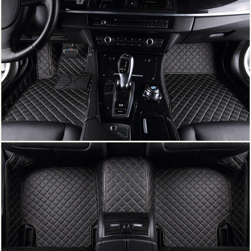 Custom Car Floor Mats for Toyota Tundra 2014-2021 Years Artificial Leather Carpet Interior Car Accessories