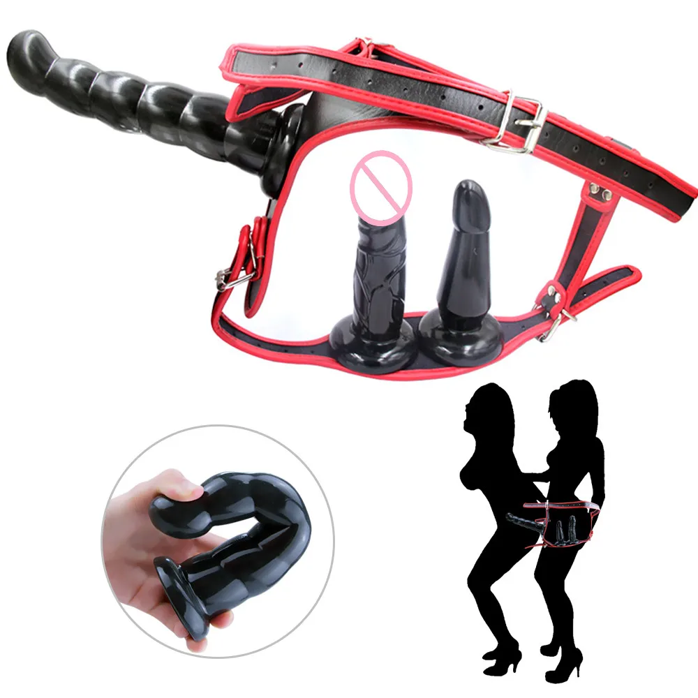 

Strapon Double Dildo for Women Clitoris Stimulator Adults Toy for Woman Lesbian Penis for Couple Lesbian Female Massager