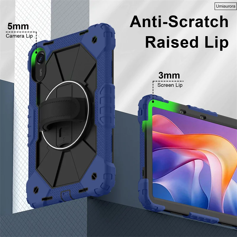 For Xiaomi Redmi Pad2 SE 9.7 Pad2 11 inch Full Body Shockproof Silicon PC Hybrid Tablet Case Hand Strap Stand Rugged Cover Funda