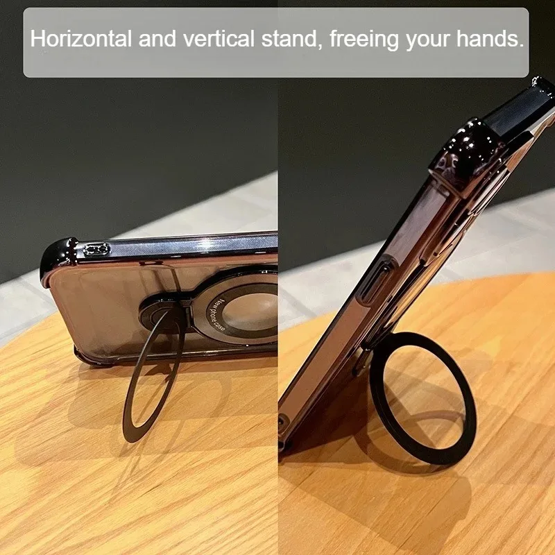 آيفون 17 برو ماكس الفاخرة قوس المغناطيسي قضية الهاتف المحمول آيفون 16 15 برو ماكس زائد تصفيح غطاء سيليكون للصدمات #4