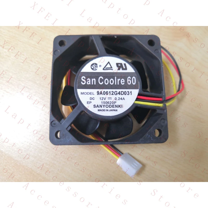 D  1PC FOR Sanyo 9A0612G4D031 Cooling Fan 12V 0.24A 6025 6CM 3Pin New