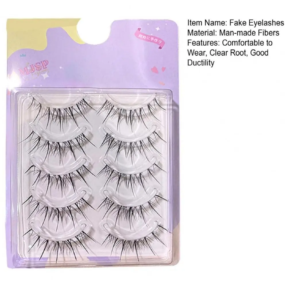 Lower Eyelashes Korean Eyelashes Extension Transparent Stem Fairy False Eyelashes Full Strip Eyelash Makeup Tools Manga Lashes