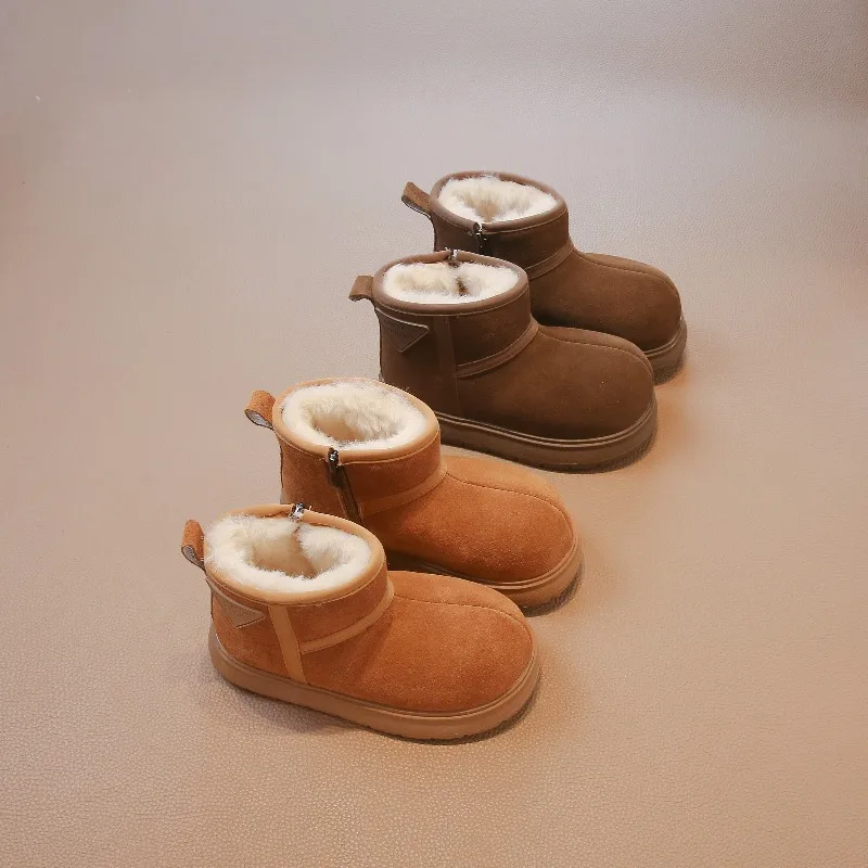 

2025 Winter Fashion Hot Selling Warm New Children's Snow Boots Internet Celebrity Fashion Plus Velvet Thick Head Cotton Boots