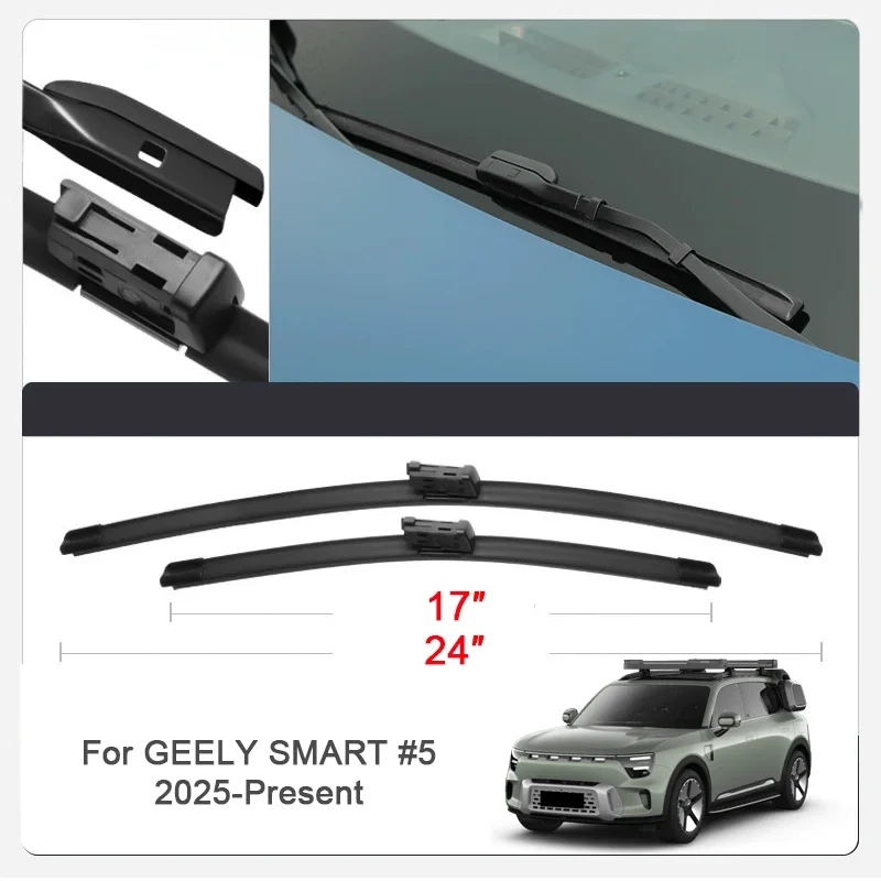 

2 шт., автомобильные щетки, резиновые стеклоочистители, защита автомобиля, внешний аксессуар для GEELY SMART # 1 # 3 # 5 ZEEKR 001 007 7X 009 X