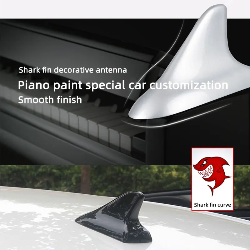 1 PCs Waterproof Universal Car Radio Antenna Shark Fin Roof Decorative Antenna with Adhesive Tape Base with FM/AM Radio Function