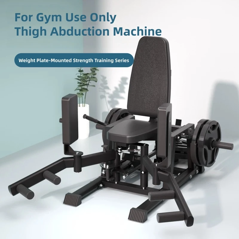 Dual Function Hip Abductor Adductor Machine Plate Loaded Thigh Leg Trainer for Home Gym Lower Body Strength Workout