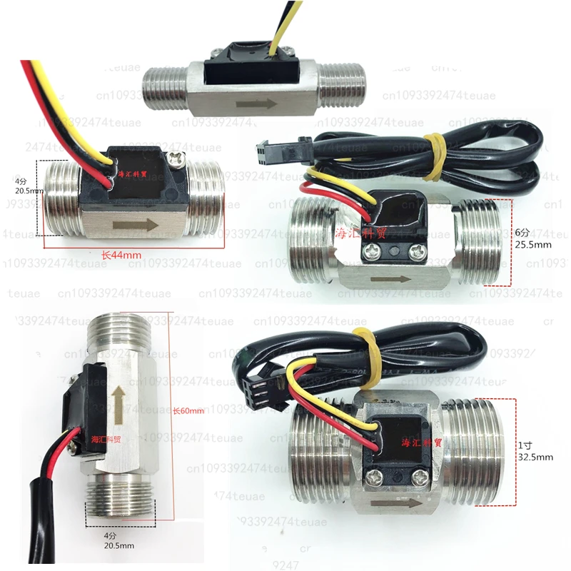 

Hall Flow Meter 2 Points 4 Points 6 Points 1 Inch 304 Stainless Steel Water Flow Sensor NPN Pulse Signal Output