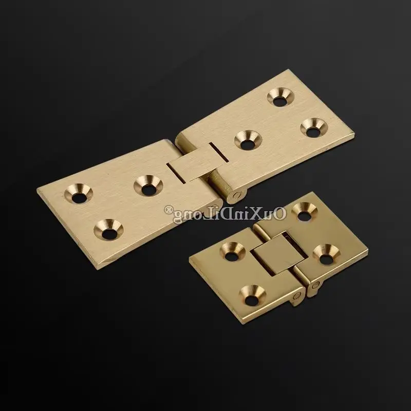 Brand New 4PCS Solid Pure Brass Thicken Flap Hinges Dinning Table Desktop Folding Hinges Furniture Hinges