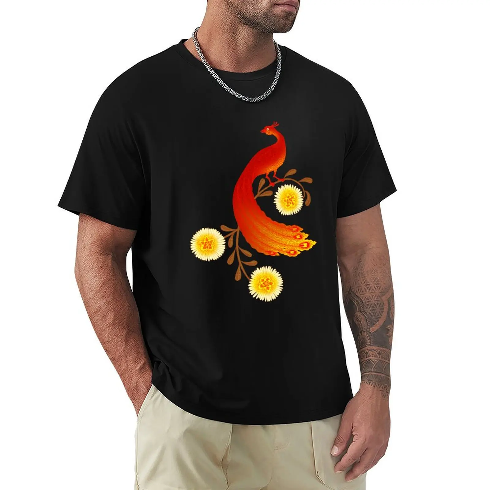Folklore Firebird T-Shirt No Iron Casual Short Sleeve Top