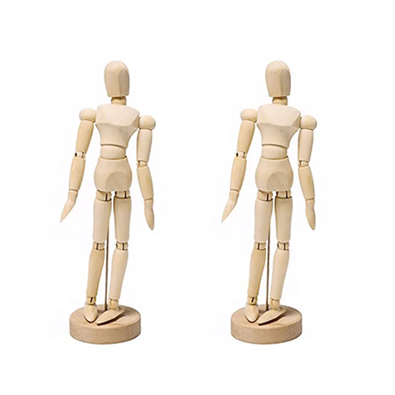 

FBIL-2X Wooden Drawing Draft 14 Various Poses Produced Drawing Material Movable Model 14 Cm