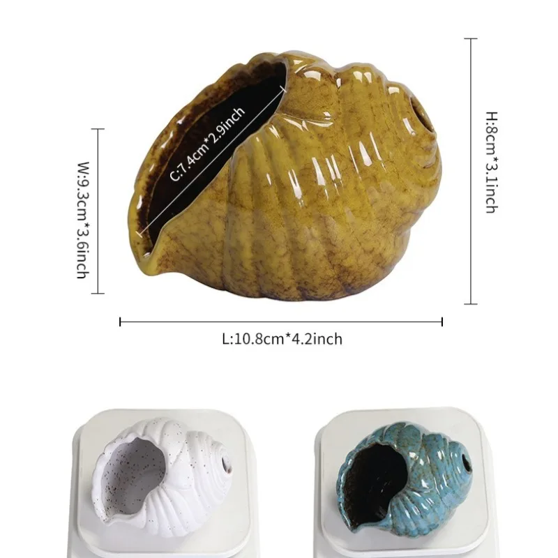 1 szt. Ceramiczna taca w kształcie muszli konchy na kadzidła, podstawka na palo santo do relaksacji, oczyszczania duchowego i dekoracji domu (bez kadzideł)