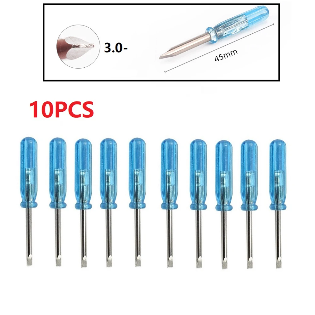 10Pcs Small Screwdriver Set Handle Set 1.5/2.0/3.0mm Slotted Cross Screwdriver Kits For X-Box Laptop Mobile Phone Repair Tool