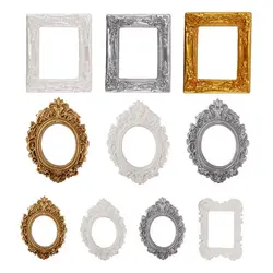 Mini Classic Mirror Prop Rustic Home Decor Retro Vintage Miniature Garden Ornaments Bathroom Supplies House Wall