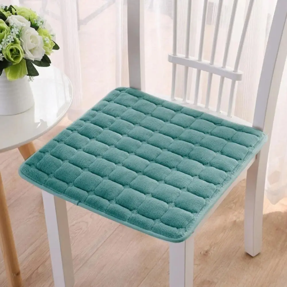Durable 45x45cm Seat Cushion Flannel Non Slip Student Chair Pad Warm Square Waist Cushion Office Home Decor