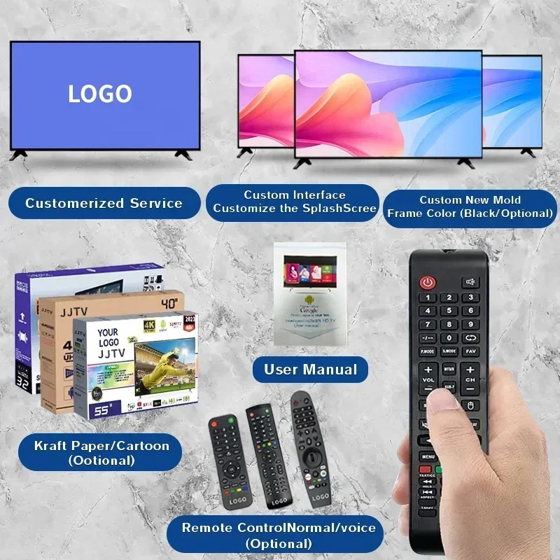 Imagem -06 - Fabricante Aceita Televisão Personalizada Smart tv tv Led de Tela Plana de 32 Polegadas Android tv Wifi o