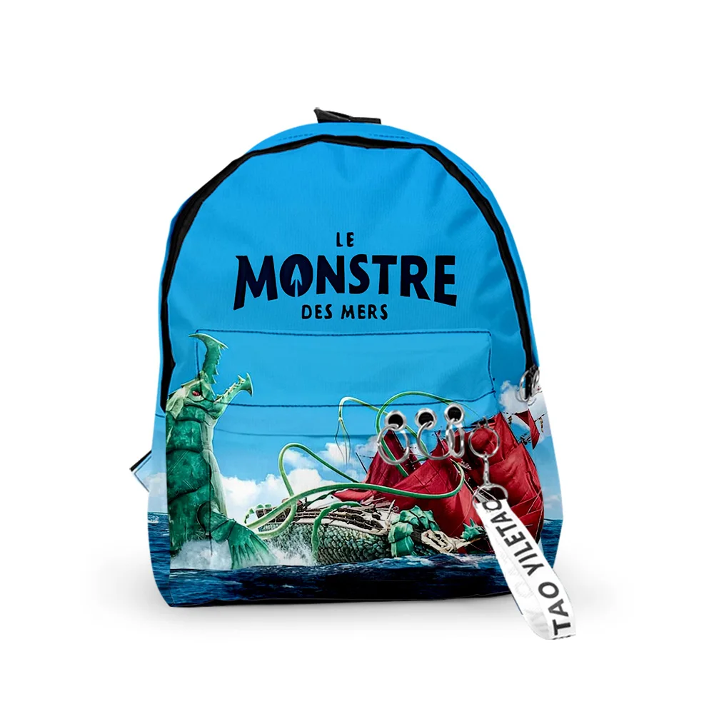 Harajuku Novelty the sea beast Backpacks Boys/Girls pupil School Bags 3D Print Keychains Oxford Waterproof Cute Small Backpacks