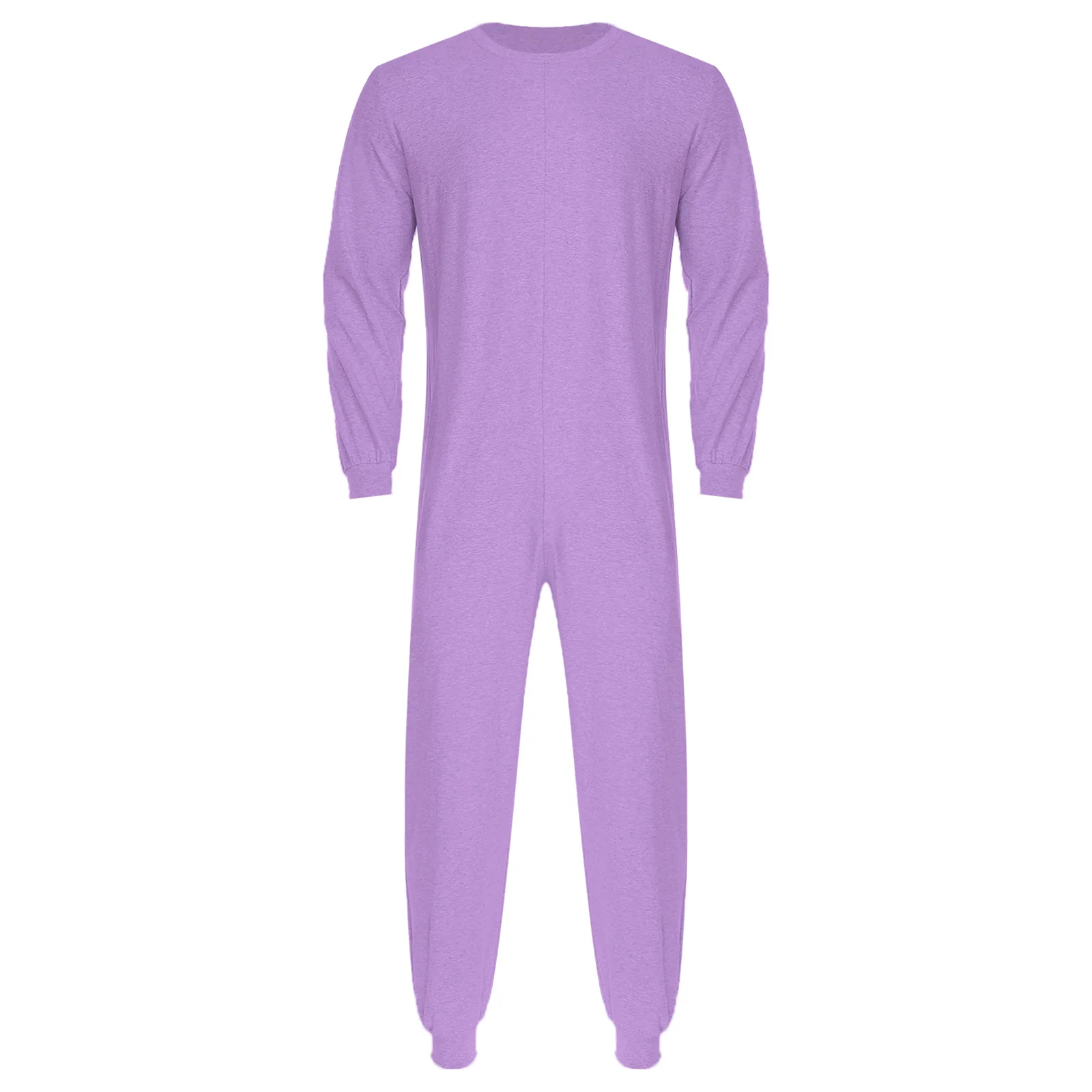 

Unisex Elderly Anti-Strip Adaptive Jumpsuit Crew Neck Long Sleeve Long Pants One-piece Rompers for Special Needs Disabilities