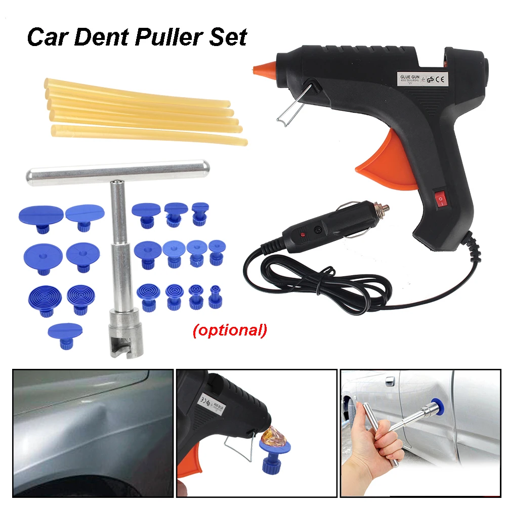 Cigarette Light Plug Glue Gun 12V 40W Car Dent Repair Tools Auto Accessories Quick Paintless Repairing 5PCS 11mm Glue Sticks