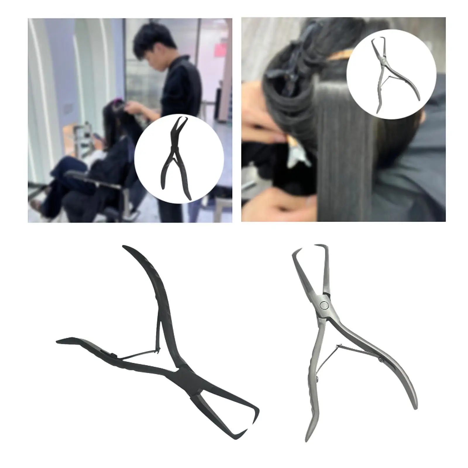 

Hair Extension Plier Sealing Plier Anti Slip Handle Stainless Steel Styling Tool for Barber Shops Salon DIY Hair Accessories