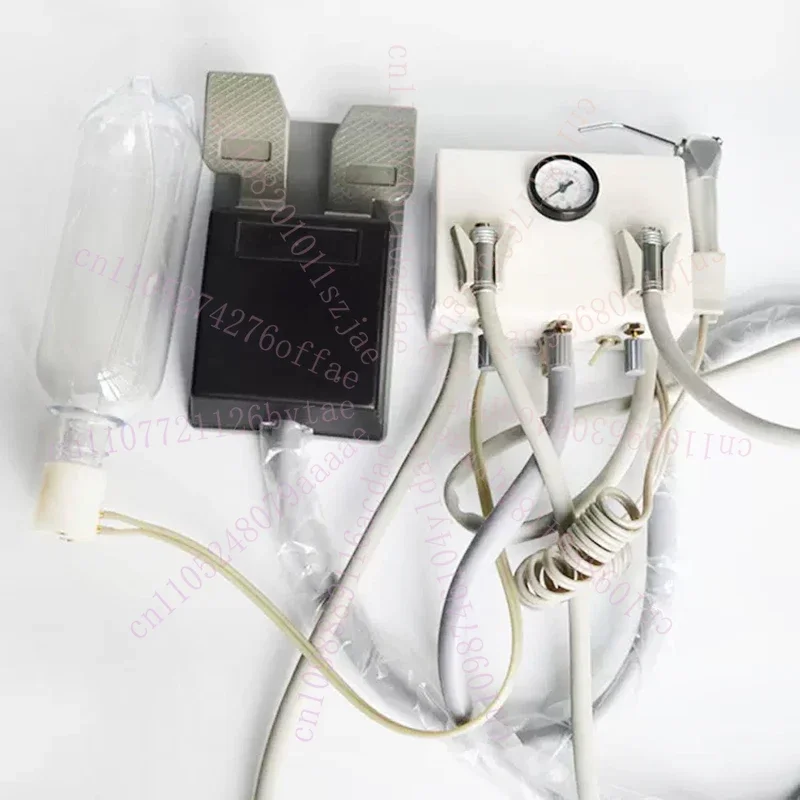 Portable Metal Turbine Unit 3 Way Syringe 2/4 Hole Optional for 2 Piece Handpiece Tubing Lab Equipment