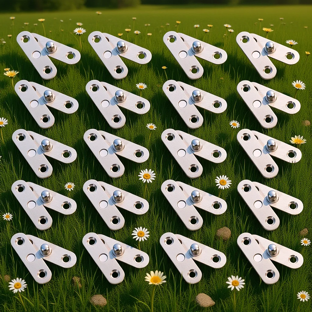 20 Pcs Hidden Door Hinge Flush Hinges Cranked Rotatable Pivot for Doors Small Cabinet Secret Rotatable Rotation Invisible