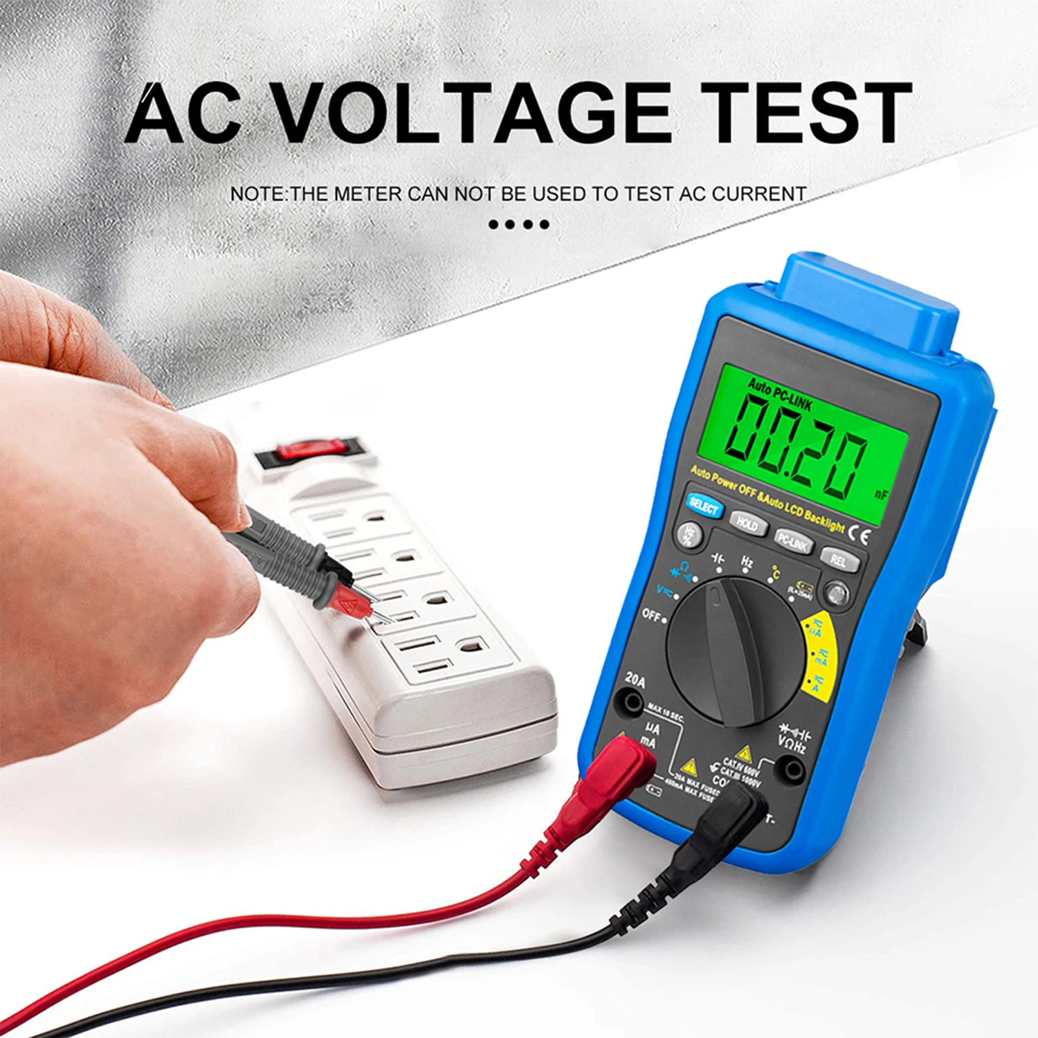 HoldPeak HP-90EPC Multimeter Digital USB Multimeter AC/DC Voltage Current C/F Temperature Tester DMM USB Interface Support PC