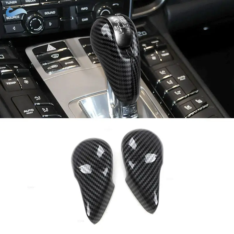 

For Porsche Cayenne 2009-2016 Macan 2014-2020 Panamera 2014-2016 Boxster 718 911 Car ABS Inner Gear Shift Knob Head Cover Trim