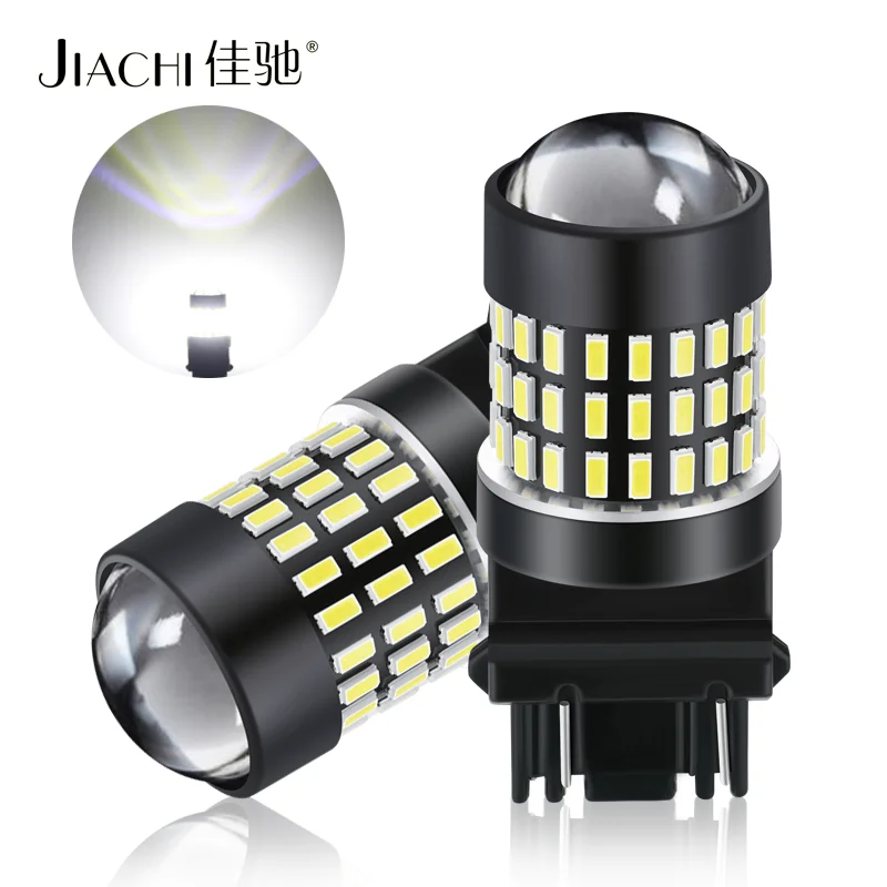 jiachi 10PCS 3157 3156 P27W P27/7W LED Daytime Running Fog Lights 1157 1156 7443 T25 3014 78smd DC12-24V Led Signal Lamps 6500K