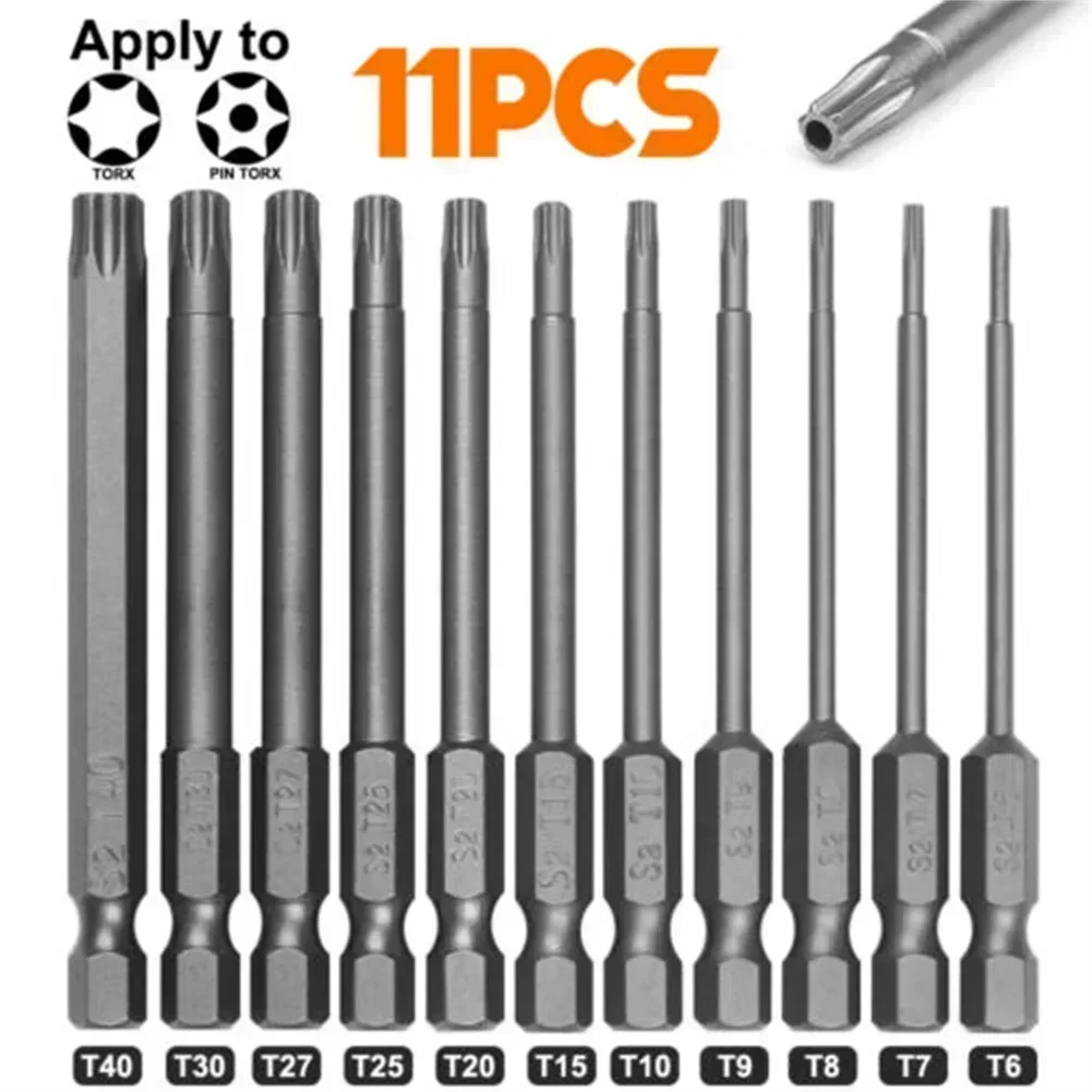 11Pcs Torx Screwdriver Bit Set 1/4\