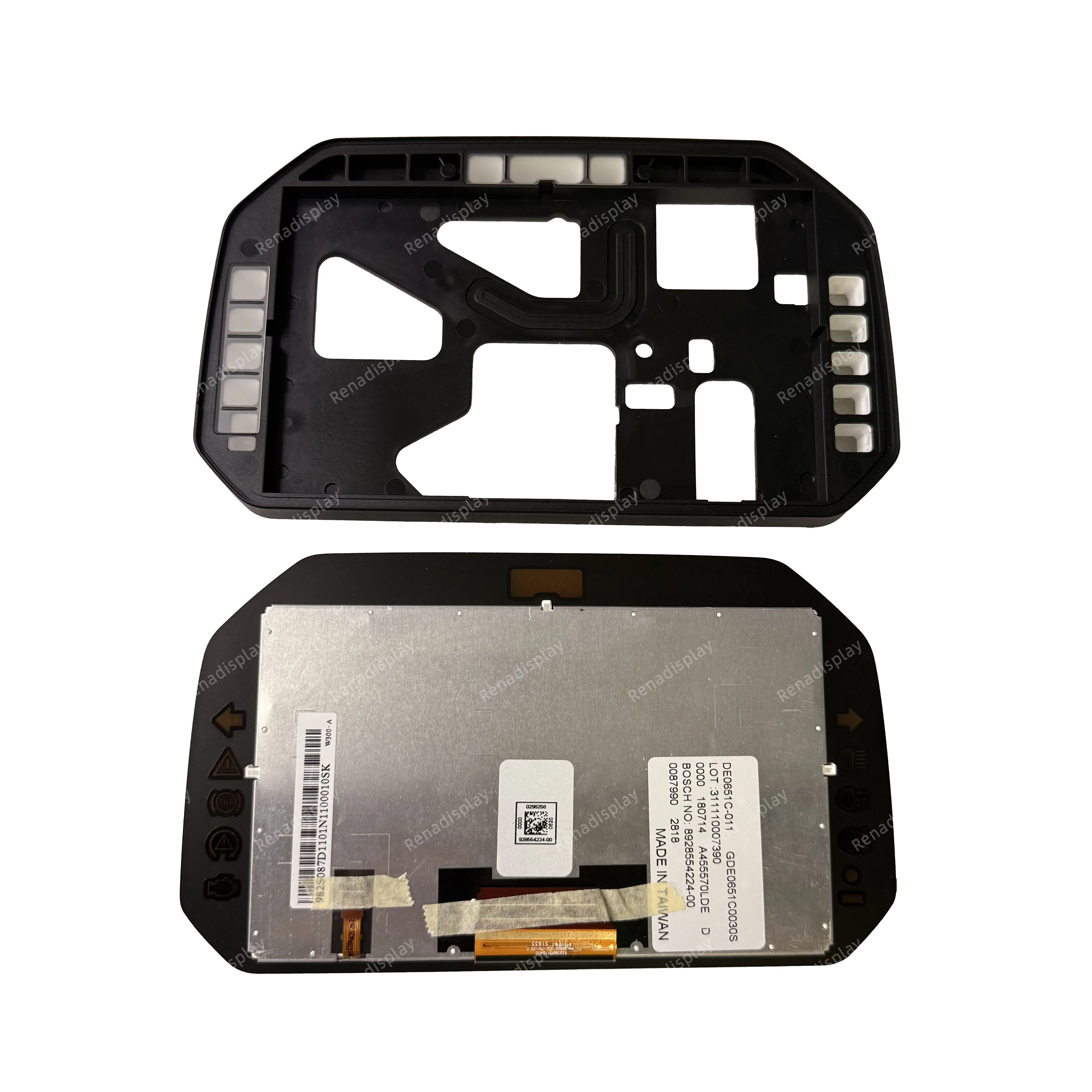 DE065IC-011 6.5-inch LCD Display with Glass Cover + Back Cover Frame - For BMW GT/F750GS/C400X/F850GS/F900R/S1000RR/R1200GS