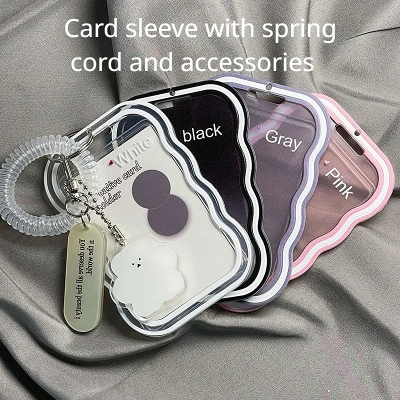 التصميم الإبداعي Kpop Photocard حامل حامل بطاقة شفافة المفاتيح صور الأكمام حافلة بطاقة الطالب بطاقة حالة حامي الصورة #3