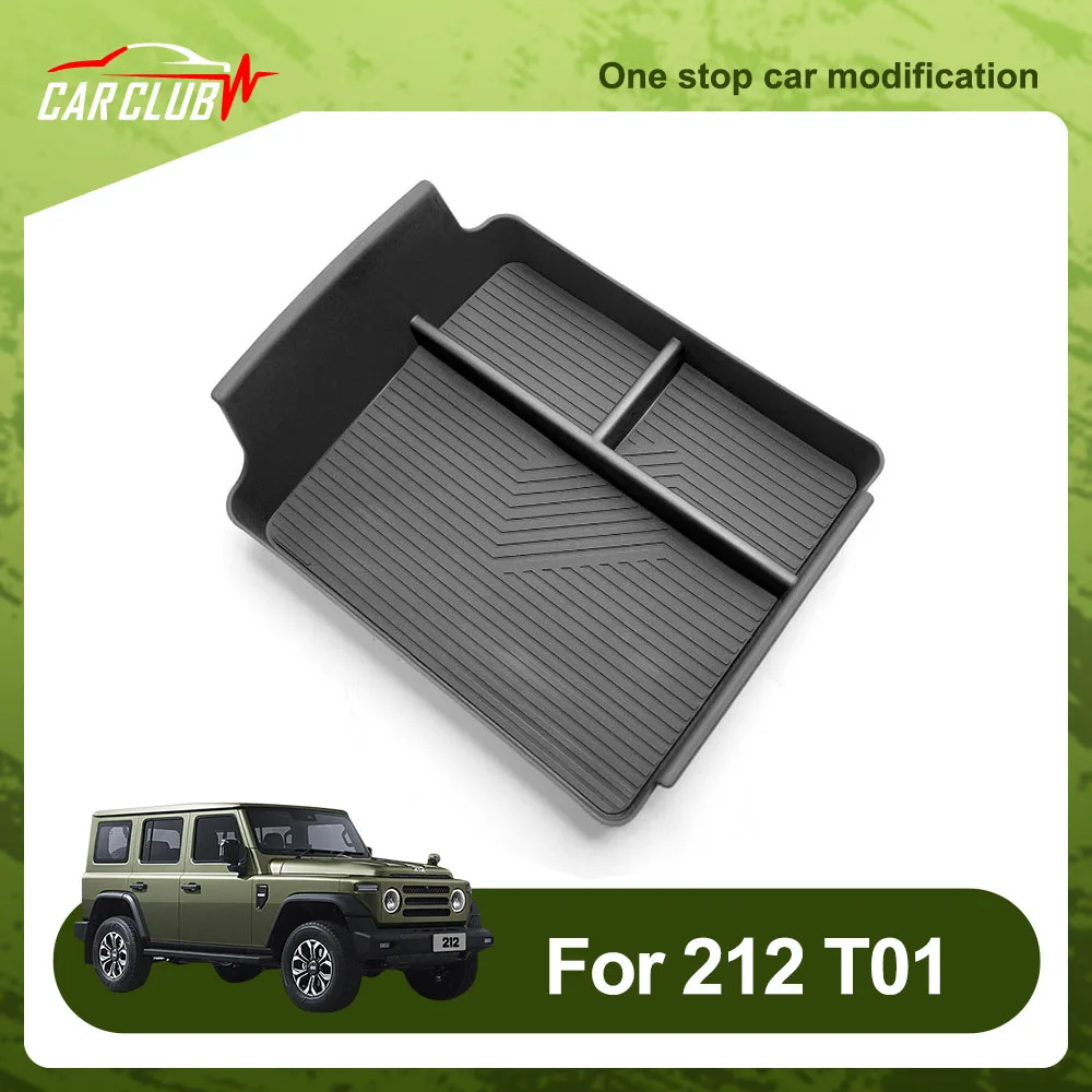 Armrest Box Storage Box Fit for BAIC 212 T01 2024 2025 Exterior Modification Accessories ABS Material Storage Box