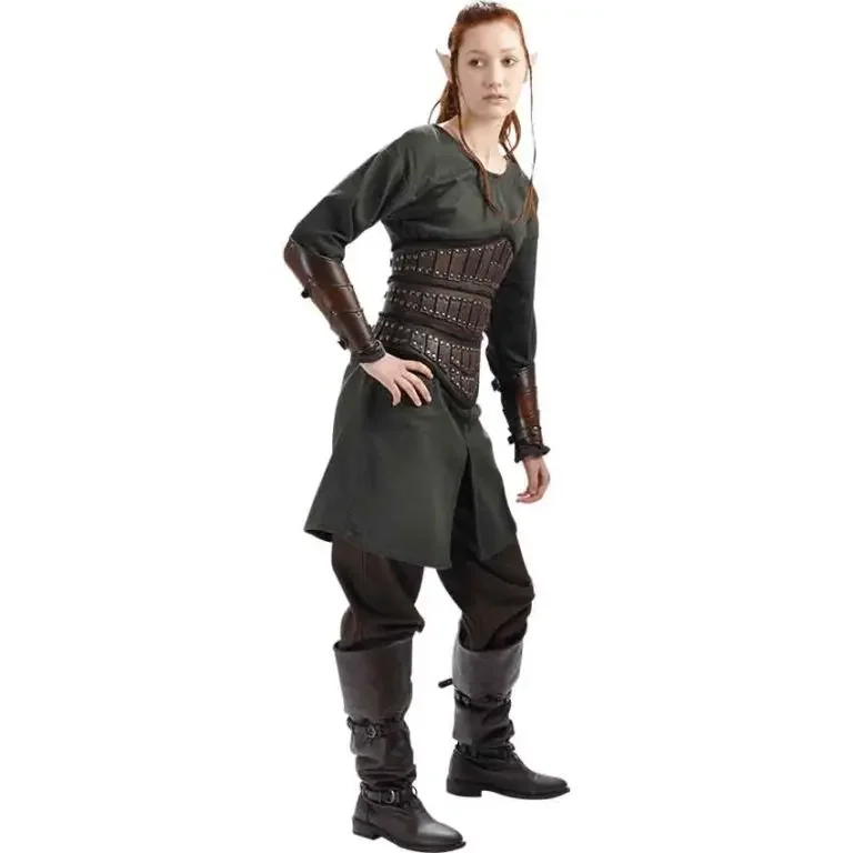 Medieval Brown Black Celtic Knight Leather Large Belt Women Vintage Viking Costume Barbarian Mercenary Fancy LARP Cosplay image 4