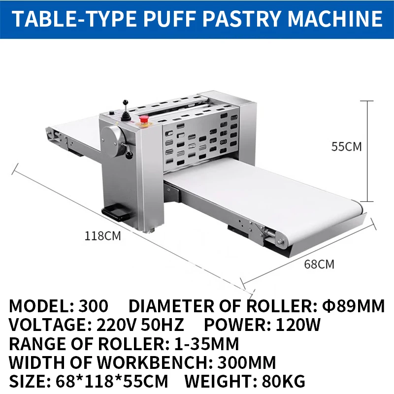 

Shortening Machine Commercial tabletop puff pastry machine Egg tart puff pastry machine Small folding bread dough pressing verti