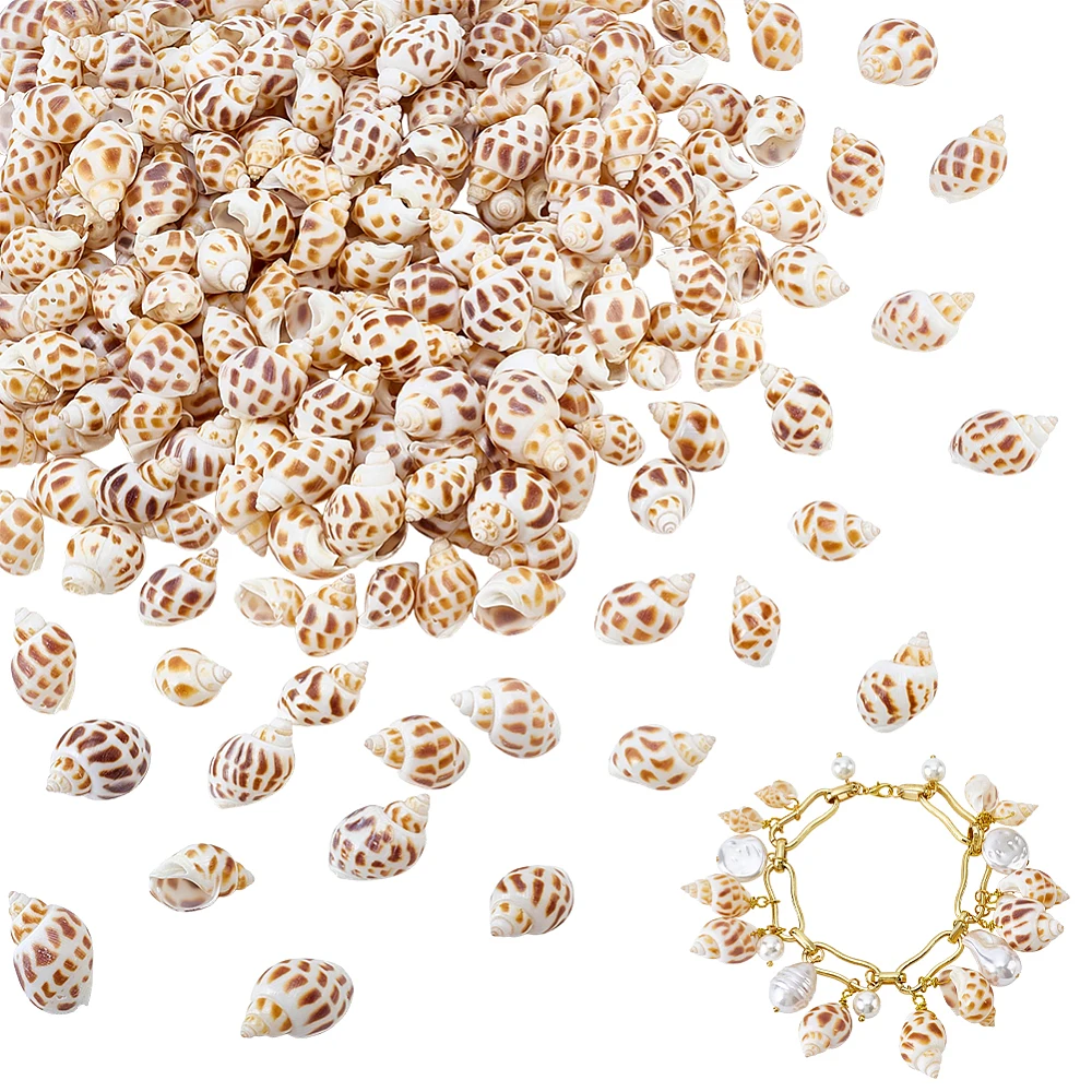 200pcs 20-30mm Spiral Shell Beads Large Seashell Charms Sea Shells Beach Spacer Beads Charms for DIY Jewelry Making