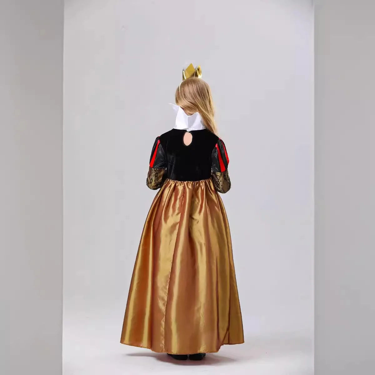 Alice im Wunderland Heart Queen Dr. Performance-Bühnenkostüm für Mädchen, Halloween-Outfit, chinesischer Hersteller, Frühling 2024