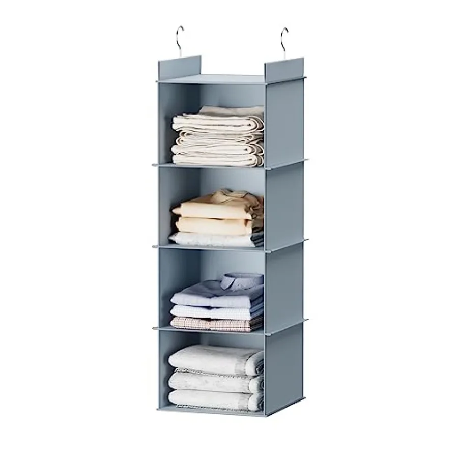 

Hanging Closet Organizer, 4-Shelf Closet Hanging Shelves