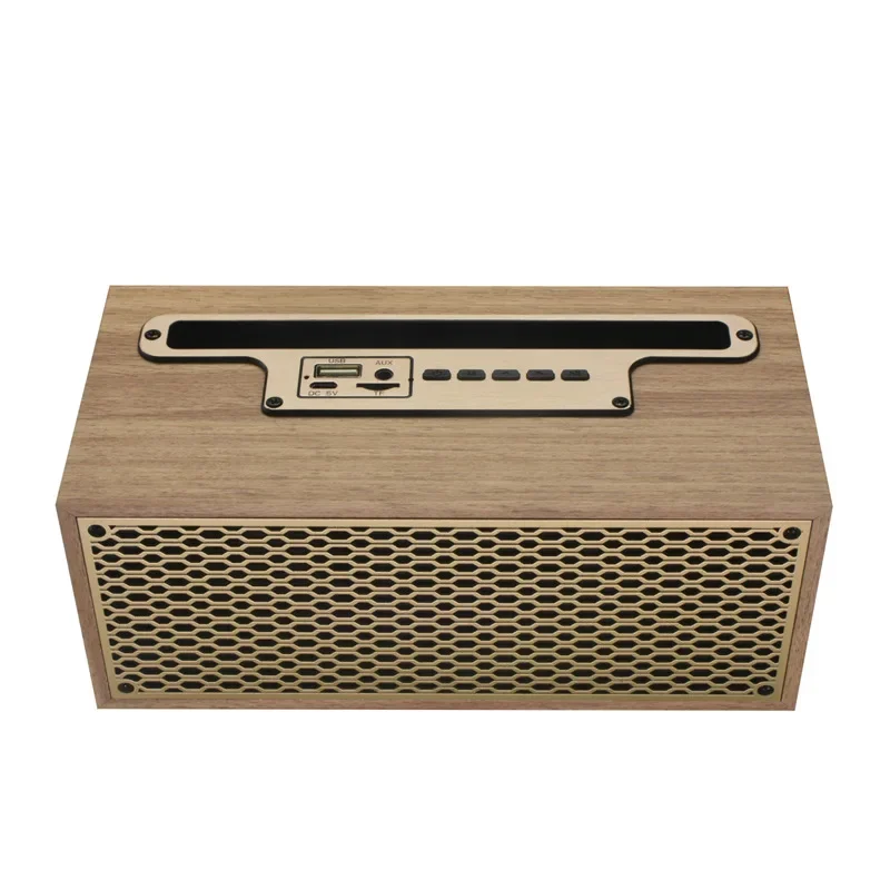 素晴らしい低音高忠実度ステレオサラウンドサウンドレトロ木目調 Bluetooth スピーカー FM/AM ワイヤレスポータブルラジオ TWS スピーカー