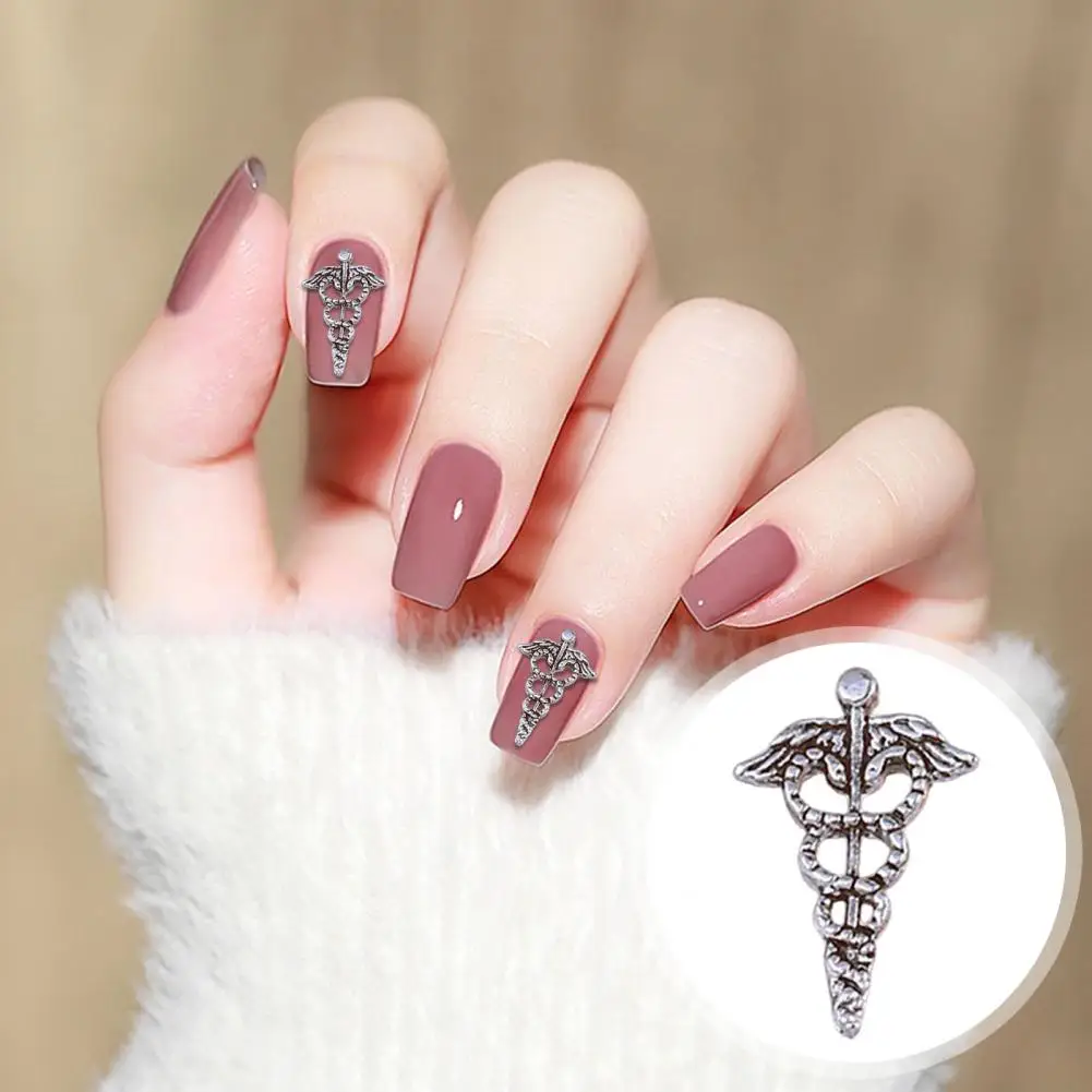Halloween Nail Art Charms 3d Metal Nail Decorations Punk Style 3d Metal Nail Art Charms for Diy Manicure Halloween Skull Pendant