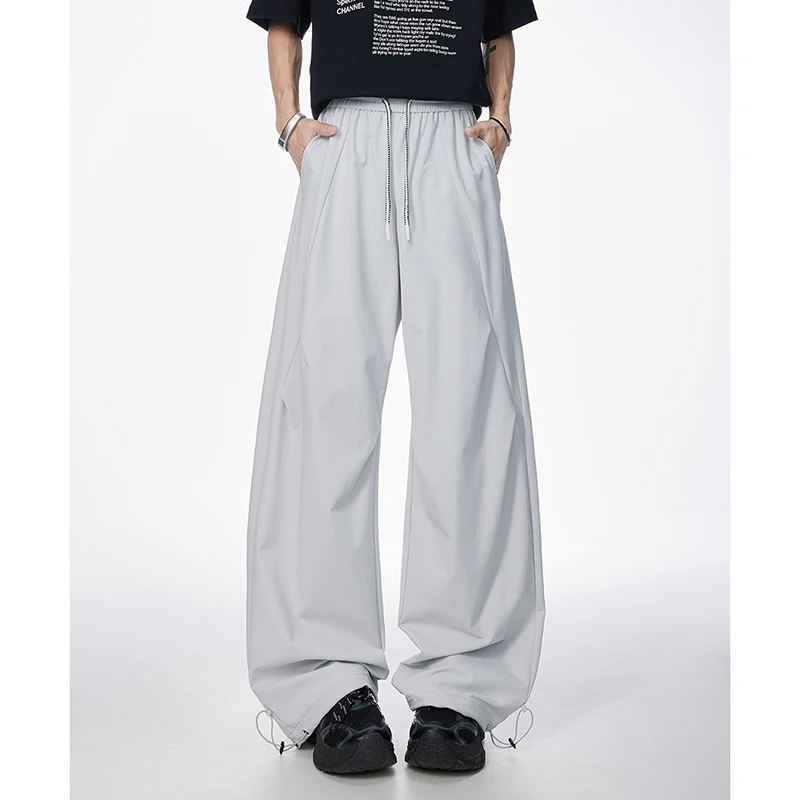 

Мужские уличные четырехсезонные модные универсальные брюки длиной до пола, прямые брюки для пар, свободные удобные брюки для спорта на открытом воздухе и отдыха