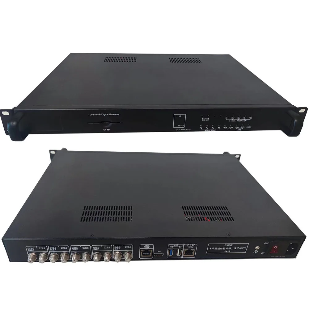 Tuner (Dvb-S/S2/Dvb-T/T2/Dvb-C) to Ip (Udp/Http/Rtsp) 5-Channel Dvbt2 Tuner to Ip Gateway Stream Receiver   Tv Tuner