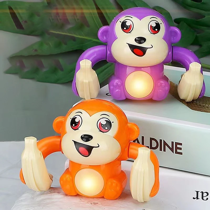 Early Educational Toys Electric Tumbling Monkey Baby Toys Light Music Puzzle Sound Tipping Monkey Kids Toys  For Children Gifts