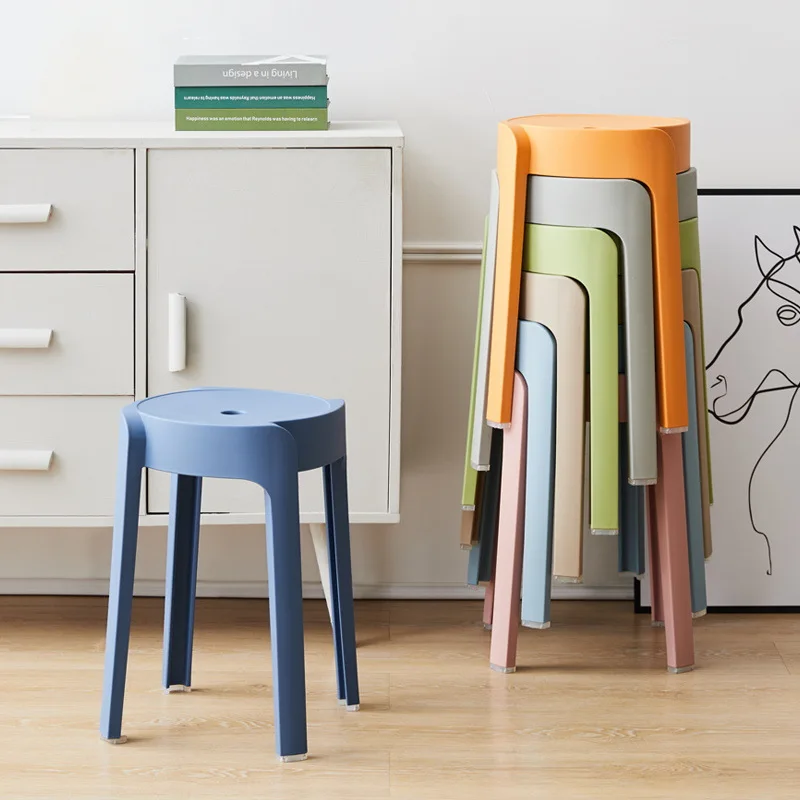 Plastic Stools Can Be Stacked At Home Modern Simple Cyclone Stools Living Room Dining Chairs Round Stools