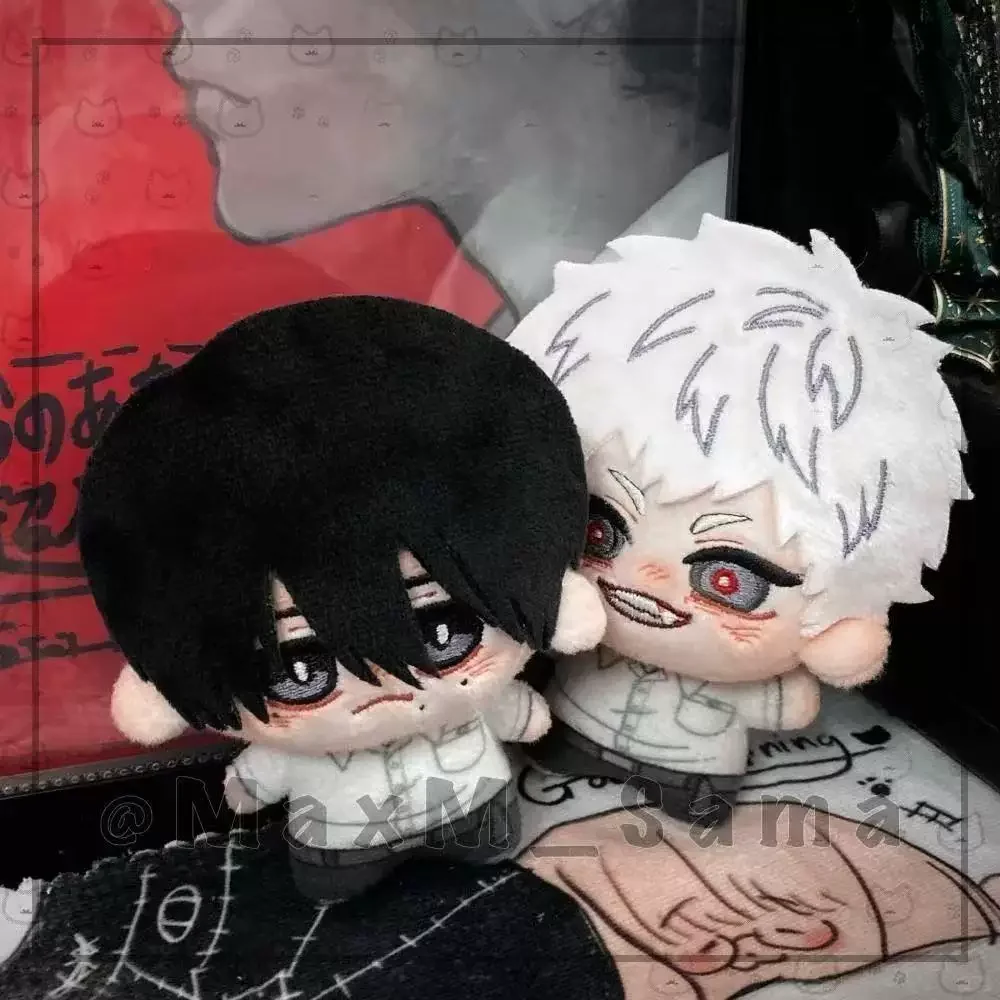 Anime cosplayunu q versão pingente de pelúcia 10cm algodão boneca chaveiro mochila cinta verão hikaru mored yoshiki tsujinaka design