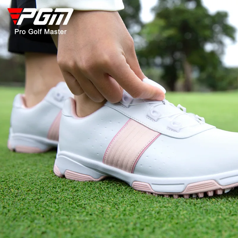 Scarpe da golf da donna PGM Scarpe da ginnastica sportive casual da donna allacciatura rapida in microfibra impermeabile antiscivolo XZ341 all'ingrosso