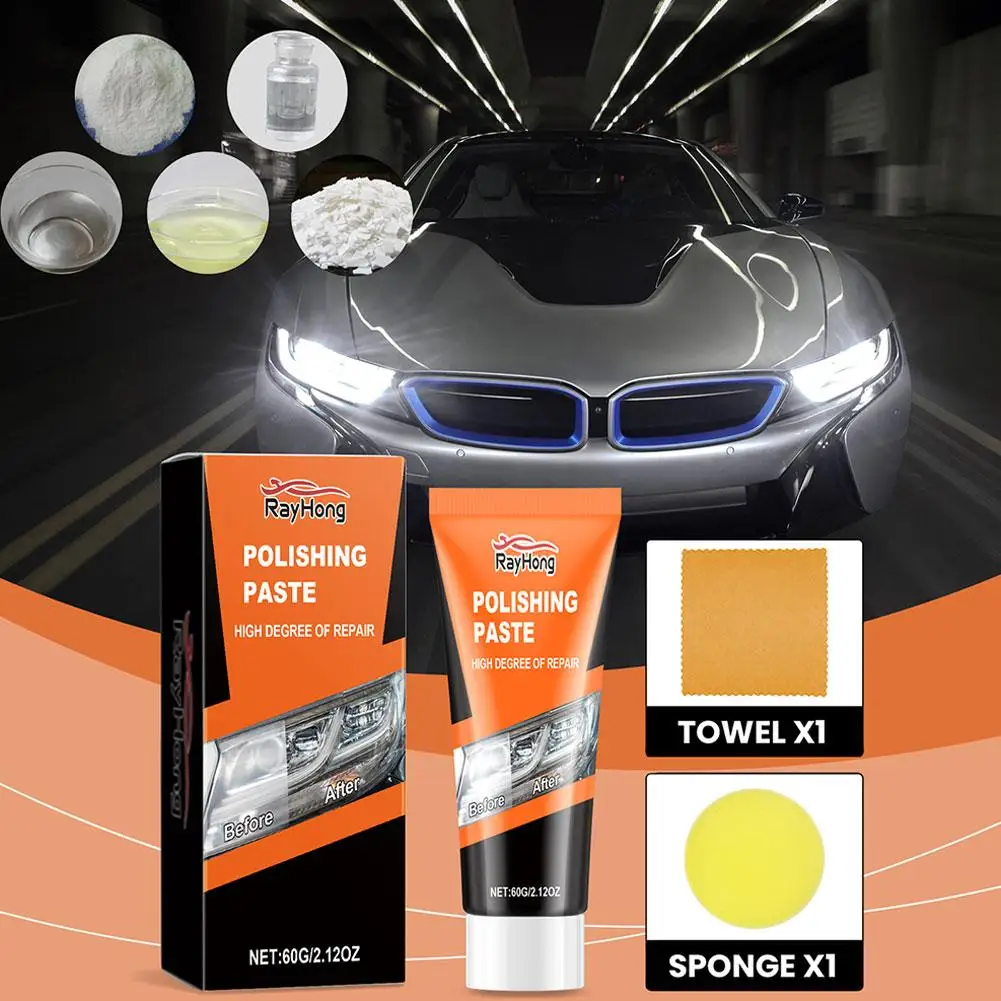 Kit de Domination de Soins de la Lumière de Voiture, Pâte à Polir, Réparation de Lampes de Sauna, Polisseuse, Lumière, Enlever la Lampe de Sauna, Lentille de Ponçage, Avertir les Rayures, I7L1