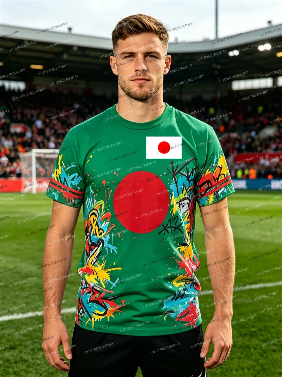 Fan Jersey Cheer up! Japan Flag Summer Men Football Jersey Print Woman Short Sleeve Sports Party Travel Street T-Shirt clothing - view 5