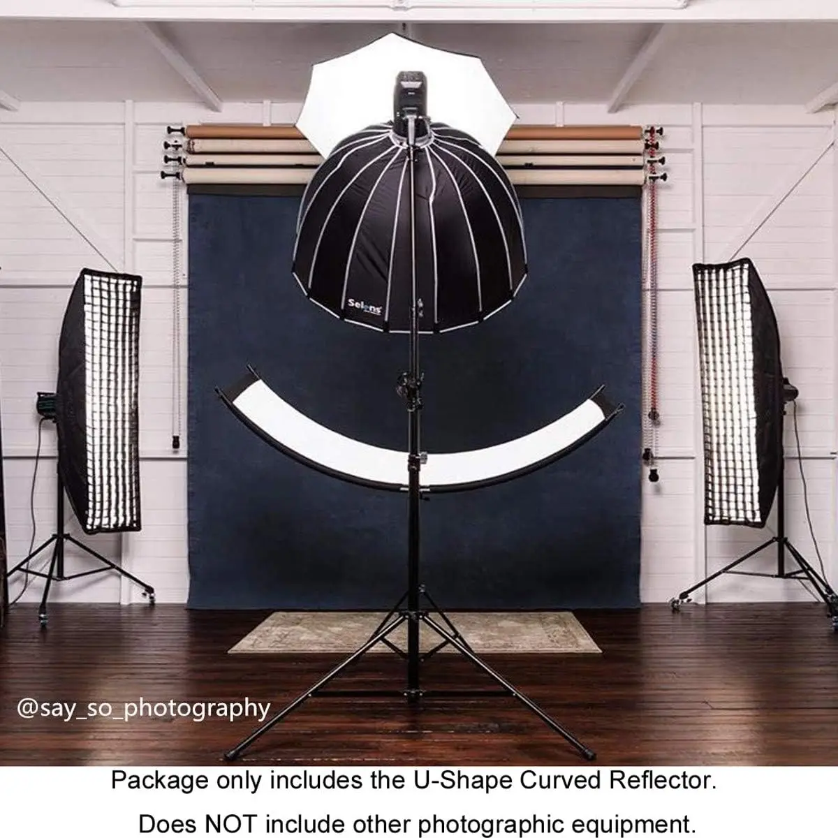 Bild 5: Selens 60x110cm 4-IN-1 U-TypReflektor + 2M Stativ Reflektierender Bildschirmlichtdiffusor für Fotostudio-Werbung, Filme